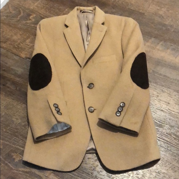 Hickey Freeman Jackets Coats Hickey Freeman Sz 8 Camel Hair Jacket Elbow Patch Poshmark